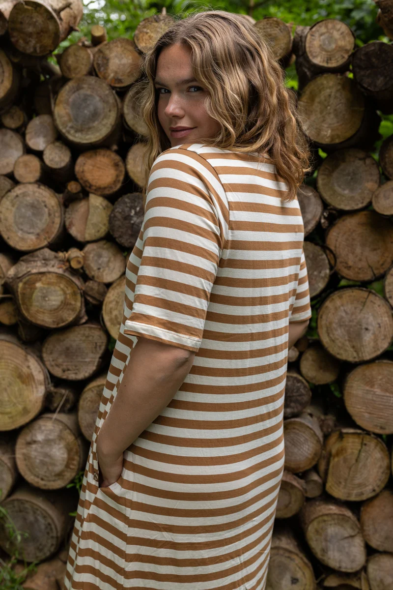 Danebasic Goodnews Dress Light Beige/Mokka