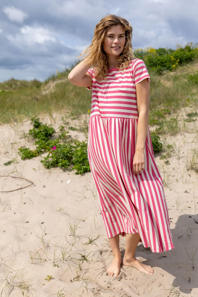 Danebasic Kroeyer Dress Soft Cherry/Light Beige