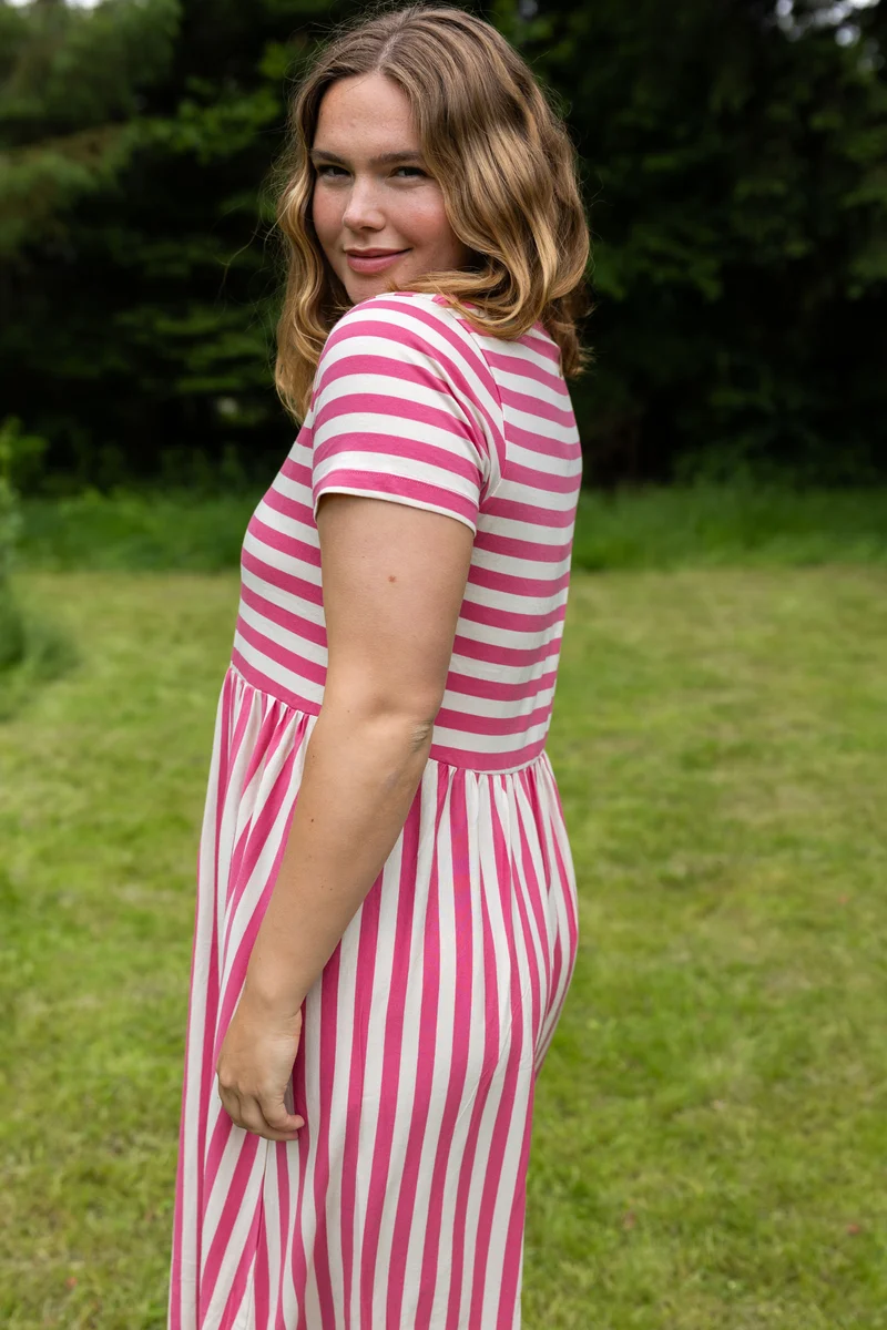 Danebasic Kroeyer Dress Soft Cherry/Light Beige