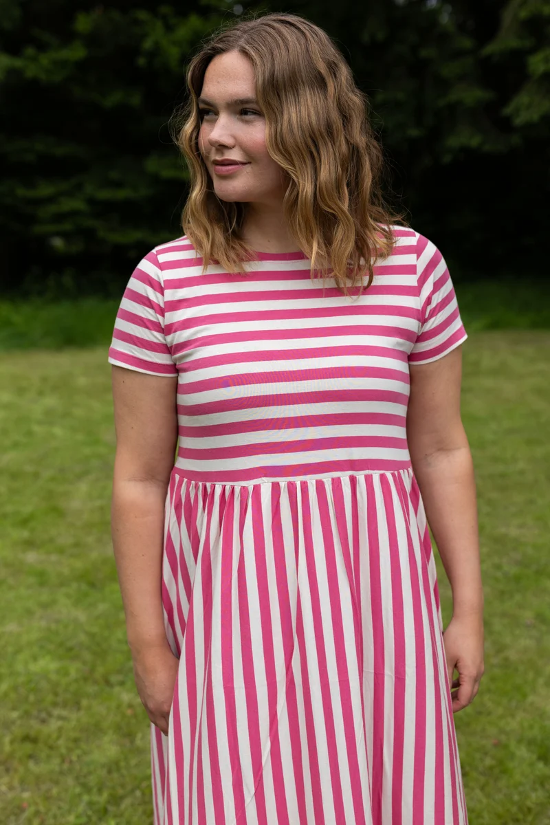 Danebasic Kroeyer Dress Soft Cherry/Light Beige