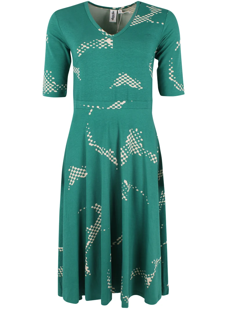 Danandersen Modal Dress Dark Green/Light Beige TROPFUZZ