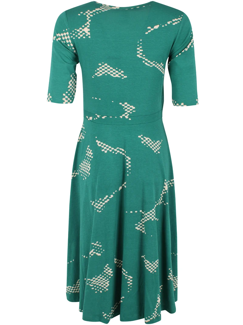 Danandersen Modal Dress Dark Green/Light Beige TROPFUZZ