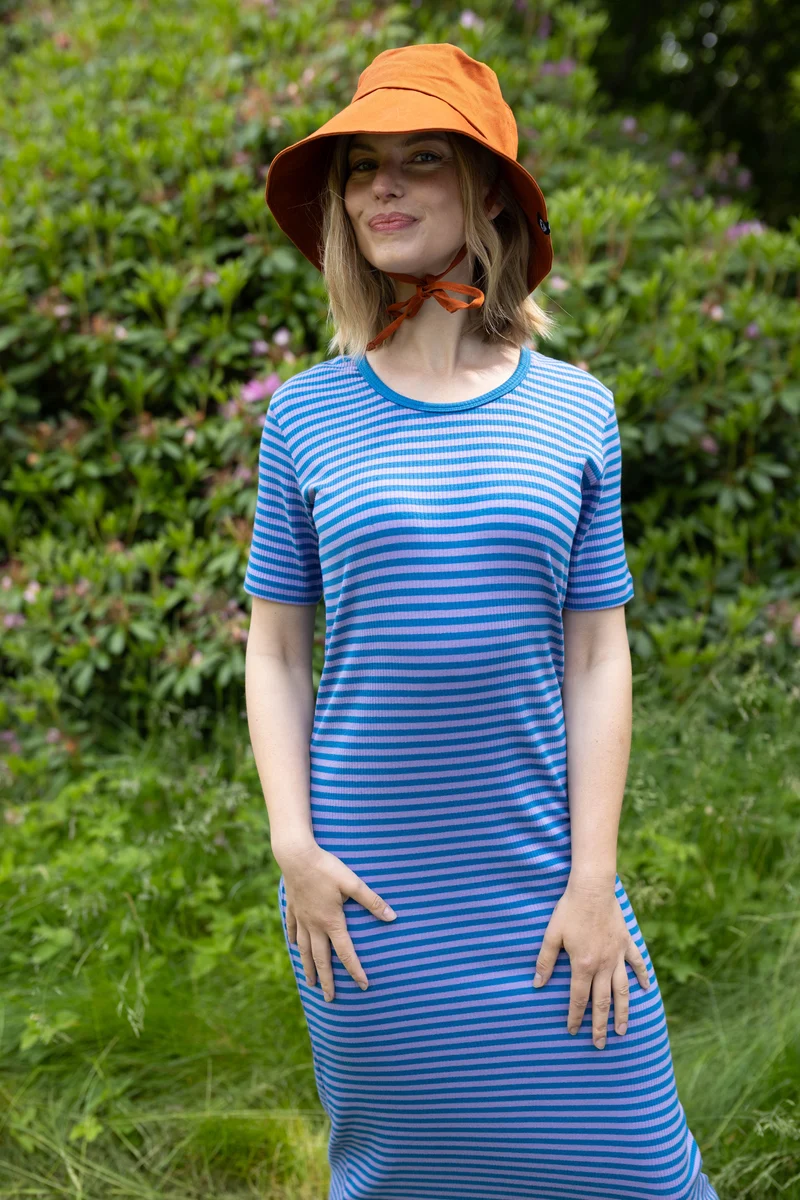 Danicon Ribbing Dress Light Lilac/Warm Blue