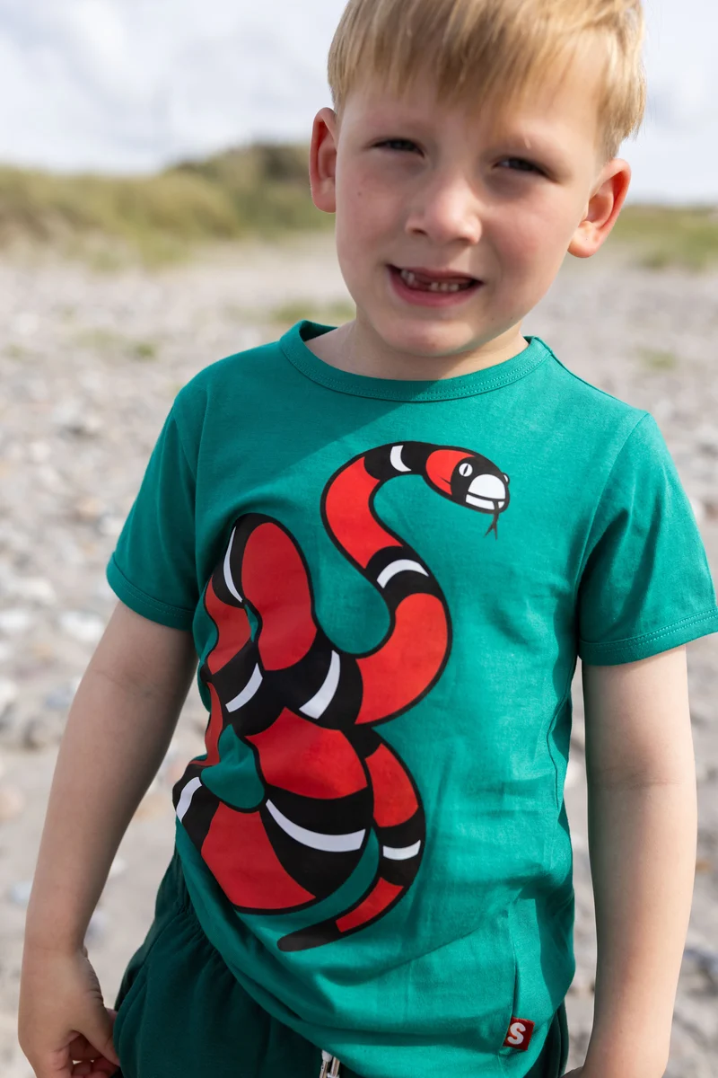 Dyrhide SS T Teal Lake SLANGE