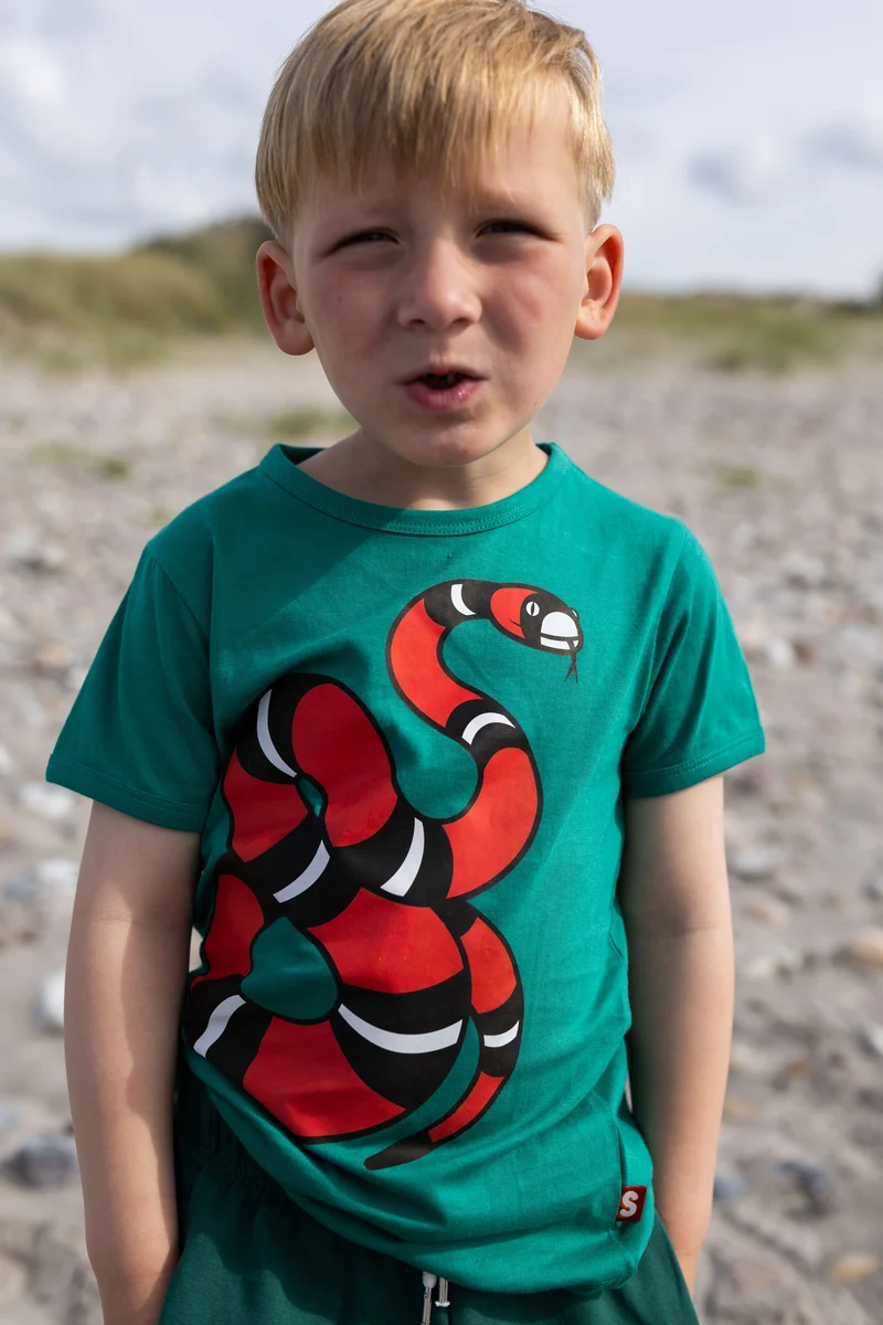 Dyrhide SS T Teal Lake SLANGE