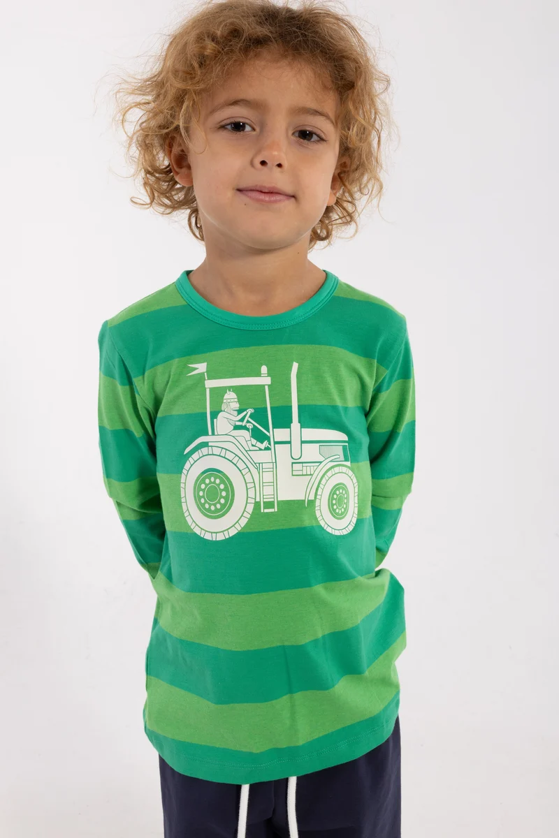 Danenorthpole Tee Green Stripe TRAKTHOR