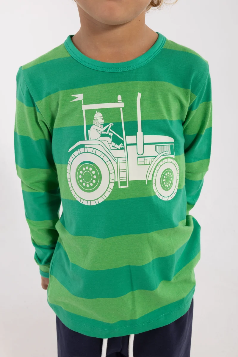 Danenorthpole Tee Green Stripe TRAKTHOR