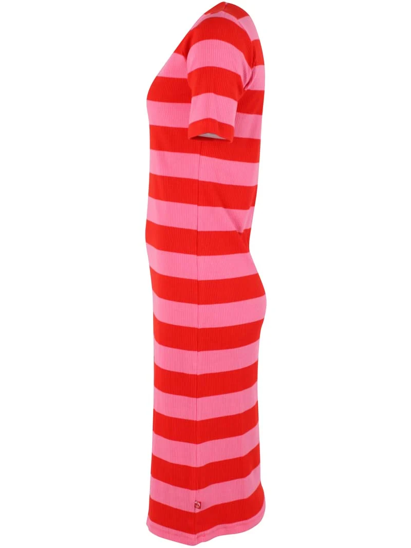Danicon Ribbing Dress Summer Red/Bright Pink