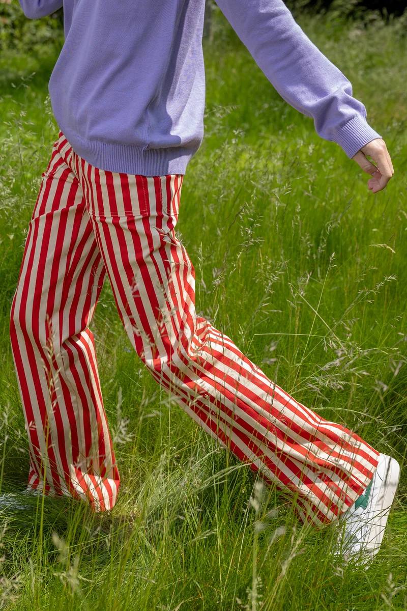 Danedaisy Stretch Canvas Pants Summer Red/Chalk