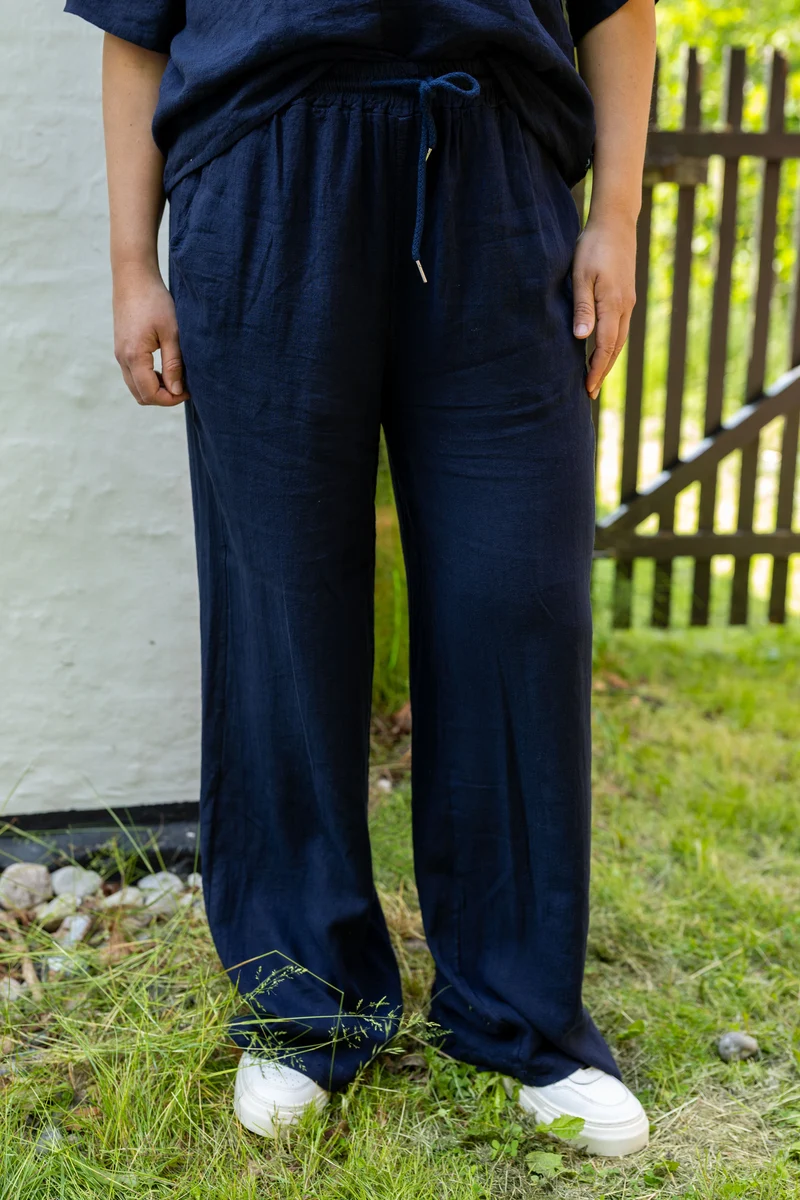 Danebreeze Modal Linnen Pants Dark Navy
