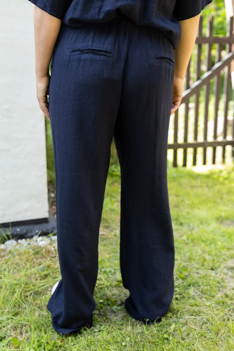 Danebreeze Modal Linnen Pants Dark Navy