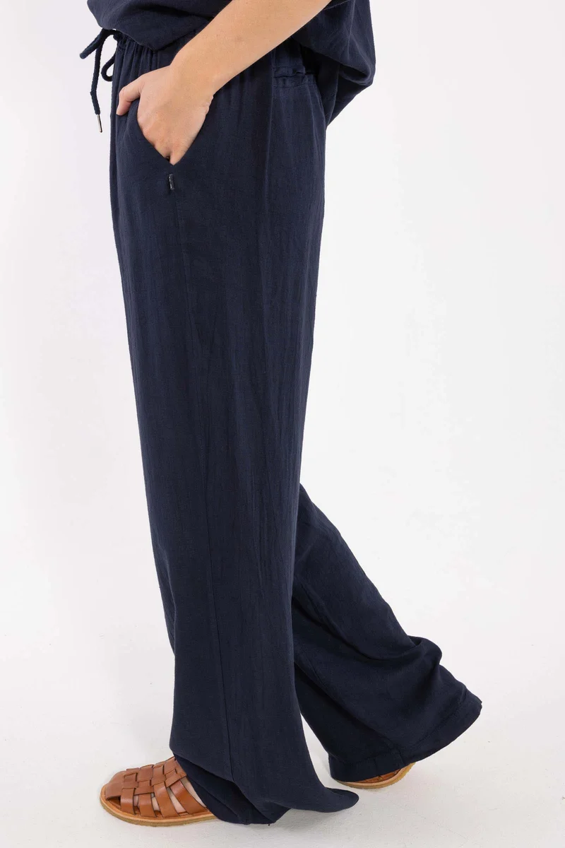 Danebreeze Modal Linnen Pants Dark Navy