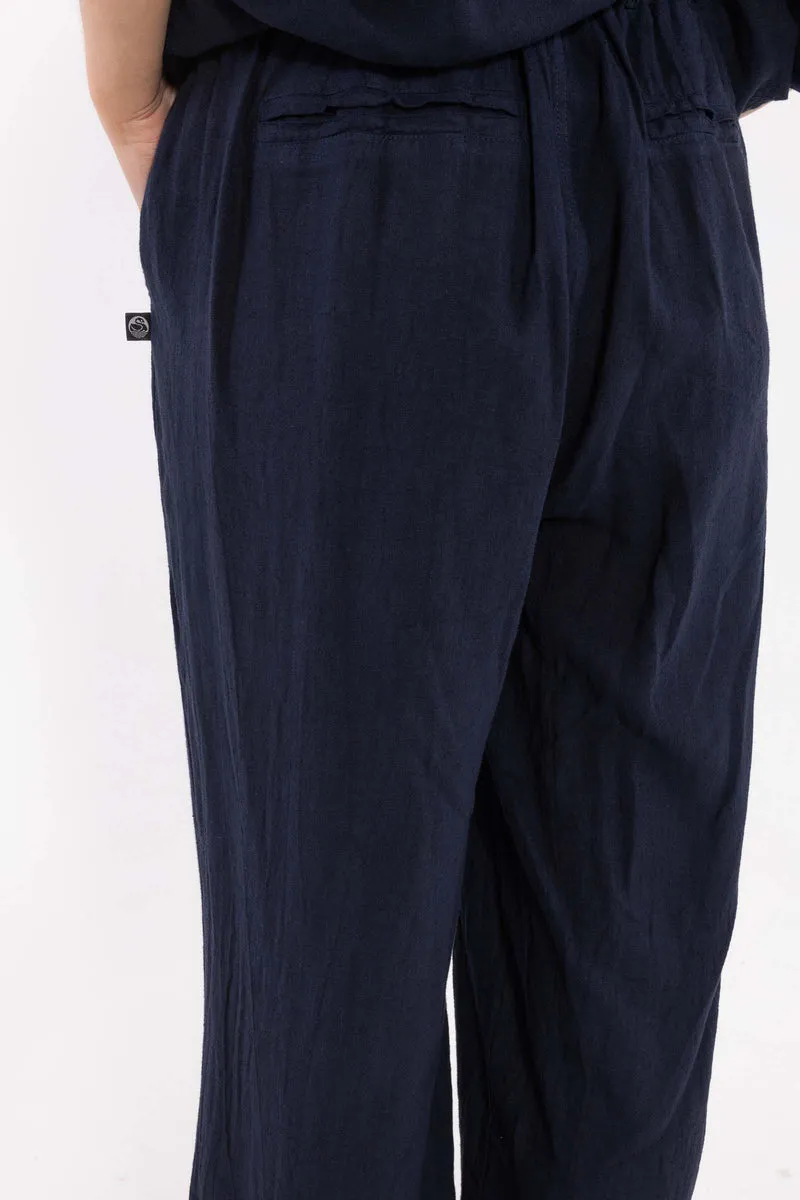 Danebreeze Modal Linnen Pants Dark Navy