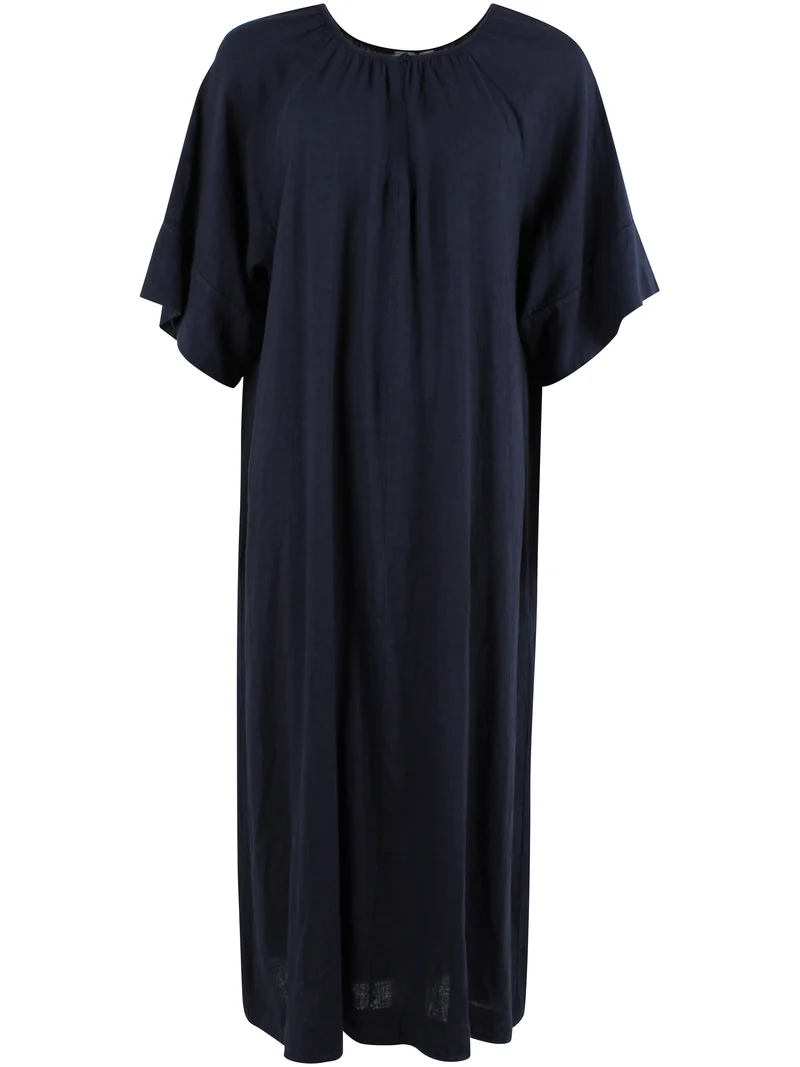 Danehostess Modal Linnen Dress Dark Navy