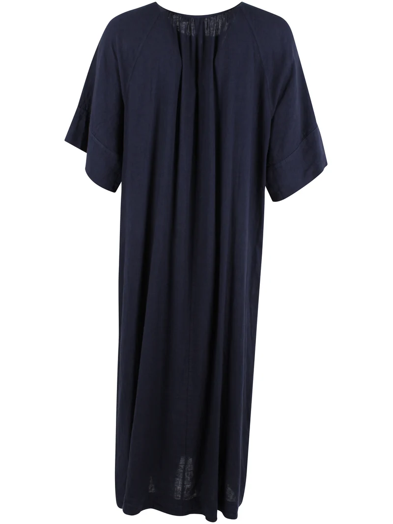 Danehostess Modal Linnen Dress Dark Navy