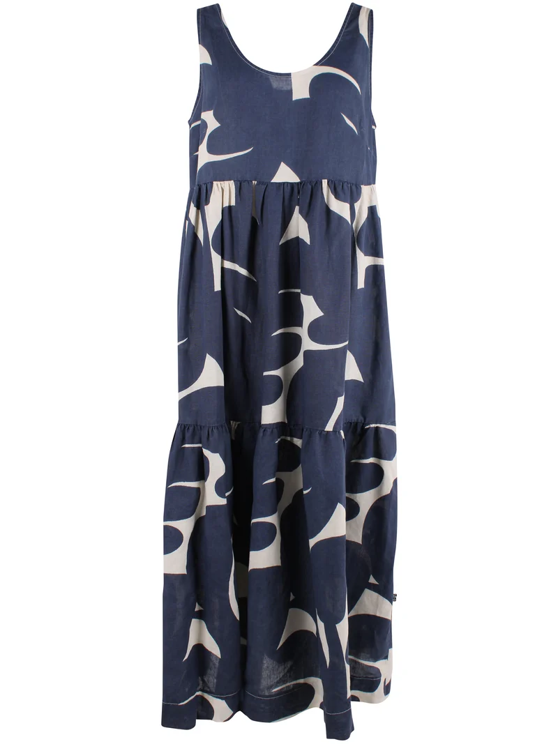 Danair Modal Linnen Dress Dark Navy/Chalk TROPS