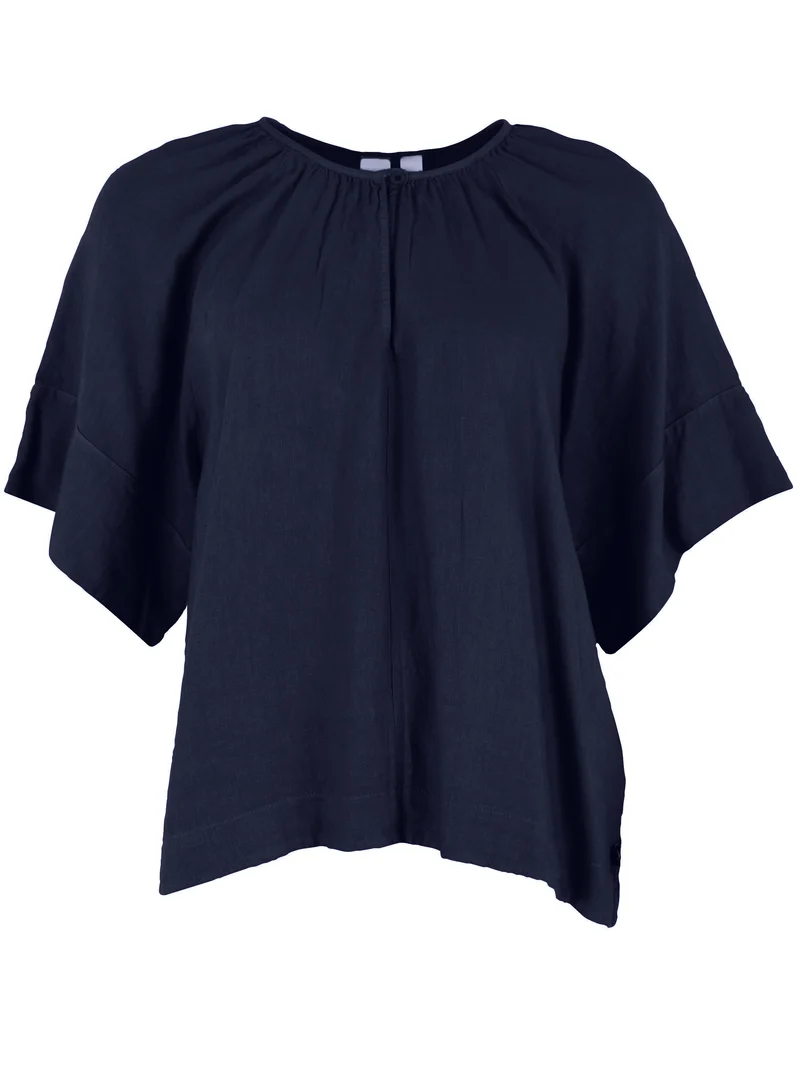 Daneshade Modal Linnen Top Dark Navy