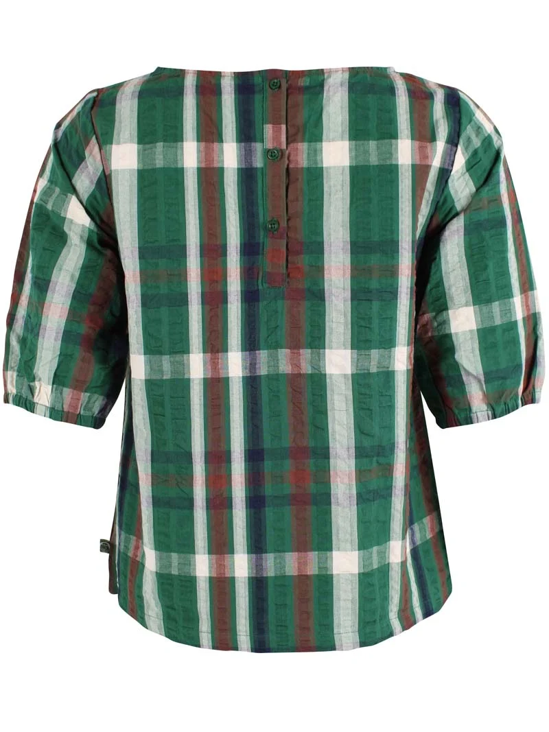Danecremant Seersucker Shirt Dk Pine CHECK