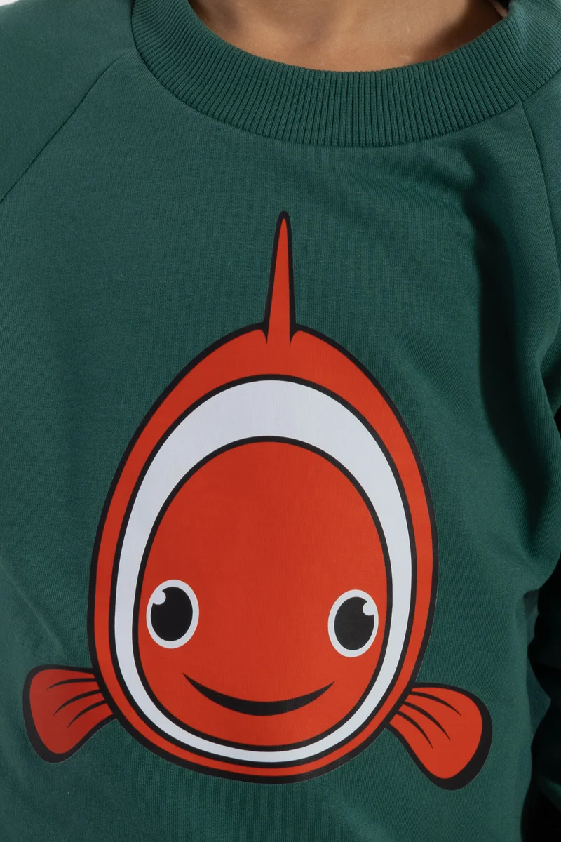 Dyrbellow Sweat Dark Green KLOVNFISK