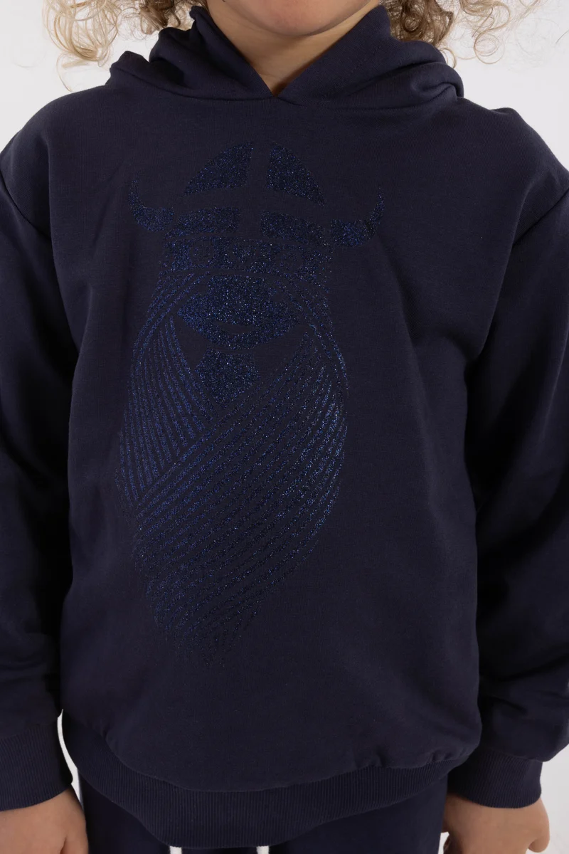 Danewarrior Hoodie Dark Navy FREJA (Glitter)