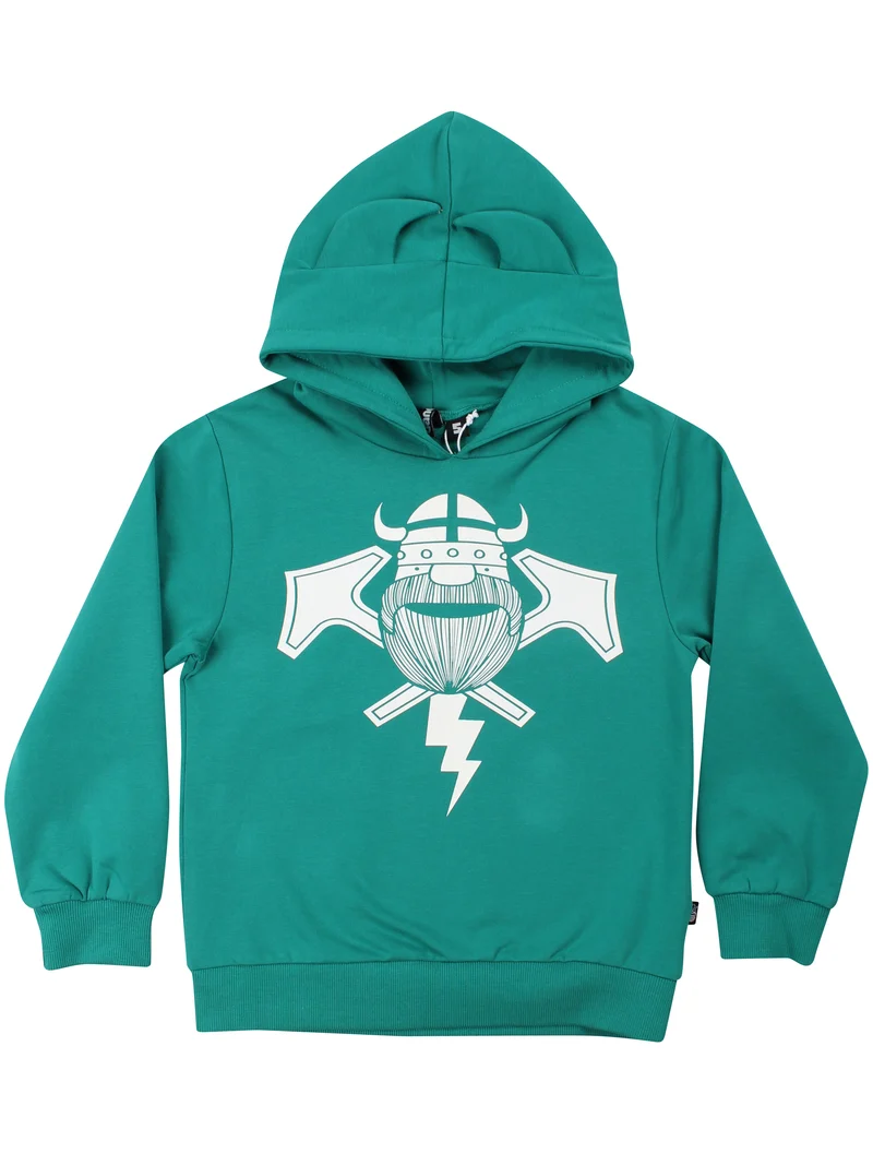 Danewarrior Hoodie Teal Lake THORBOLT (Glow In The Dark)
