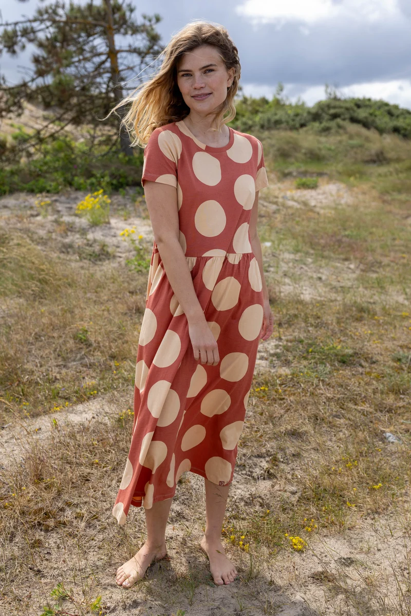 Danebasic Kroeyer Dress Aragon/Nougat MEGADOTS