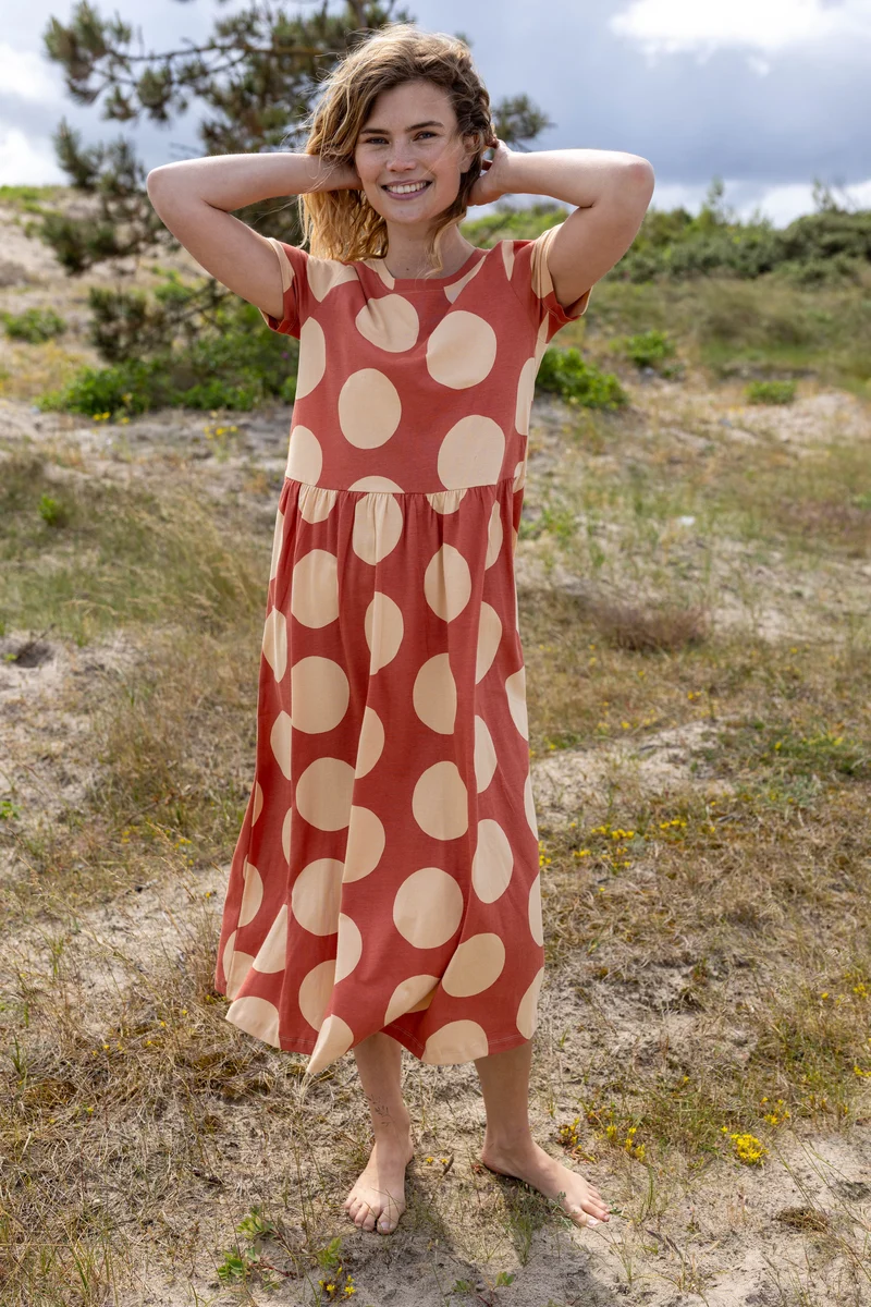 Danebasic Kroeyer Dress Aragon/Nougat MEGADOTS