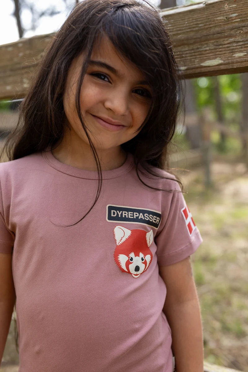 Dyrepasser T-shirt Dk Rose Beige ROED PANDA