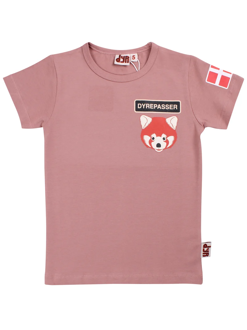 Dyrepasser T-shirt Dk Rose Beige ROED PANDA