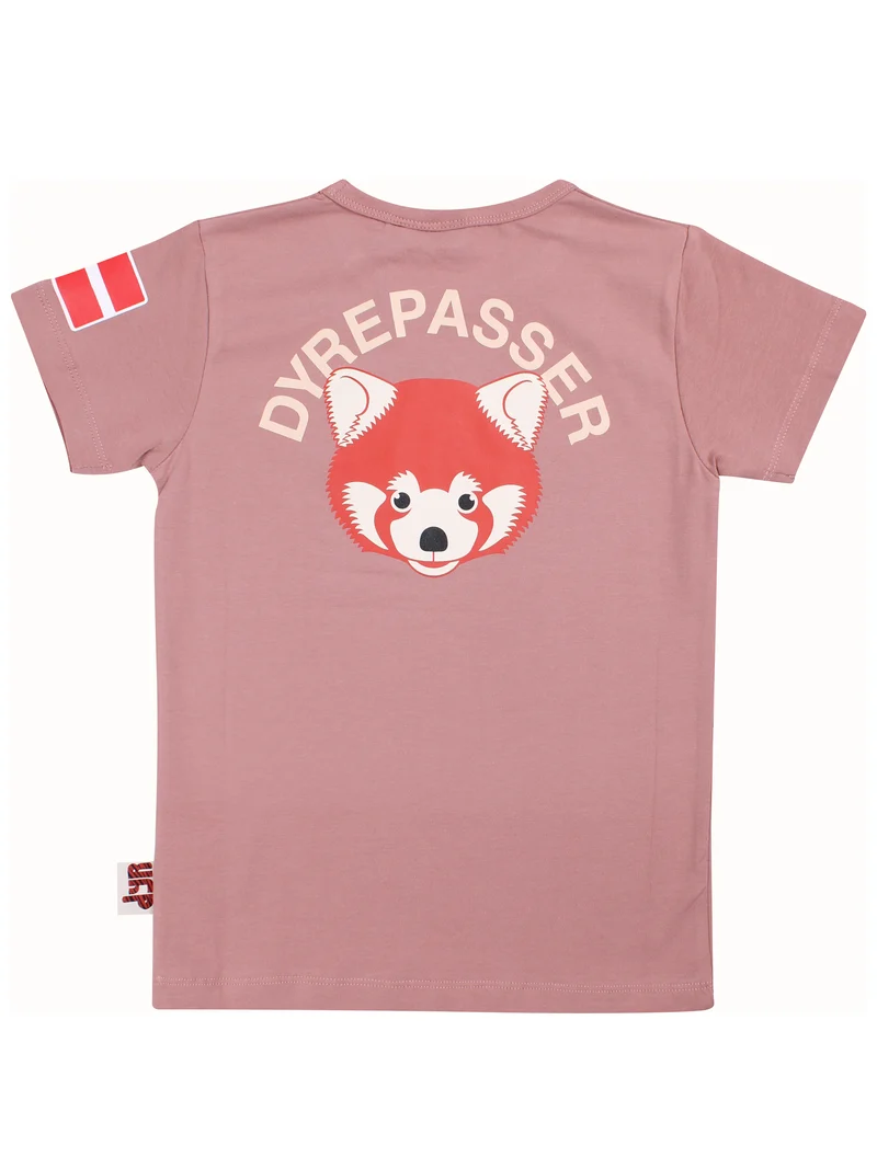 Dyrepasser T-shirt Dk Rose Beige ROED PANDA