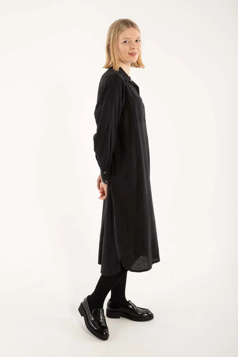 Danefolk Heavy Linnen Dress Black