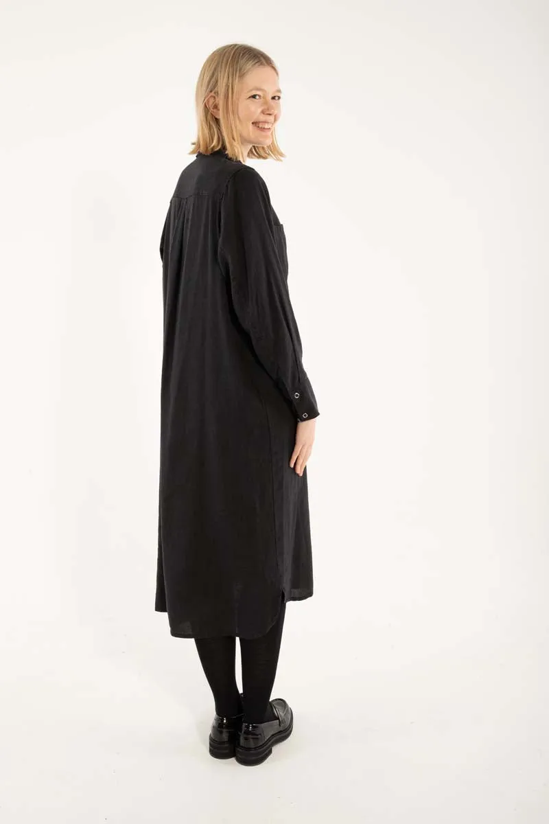 Danefolk Heavy Linnen Dress Black