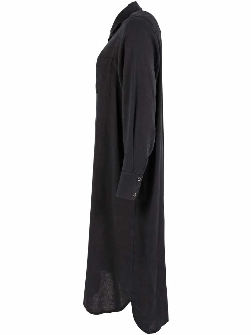 Danefolk Heavy Linnen Dress Black