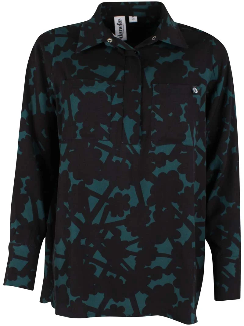 Danepeople Sateen Twill Shirt Dk Slate BRAMBLE