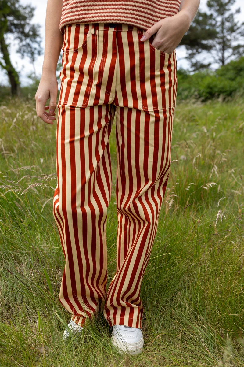 Danedaisy Stretch Canvas Pants Chili/Nougat