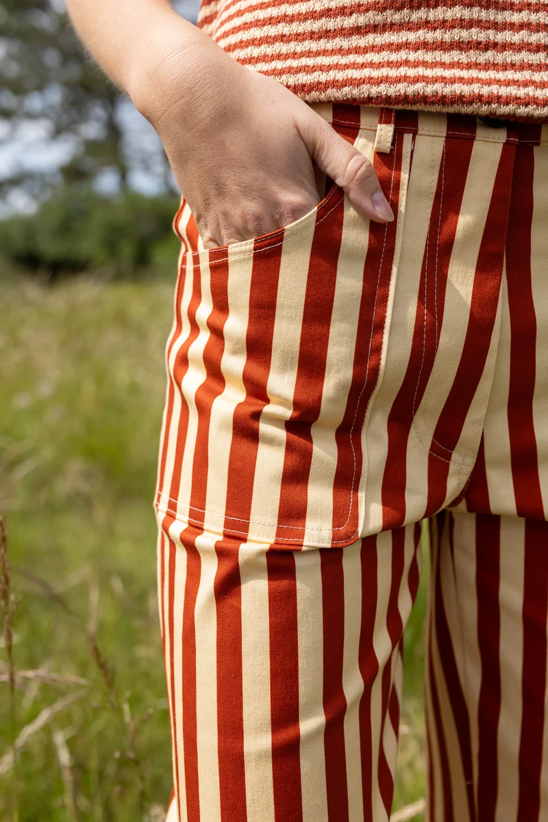 Danedaisy Stretch Canvas Pants Chili/Nougat