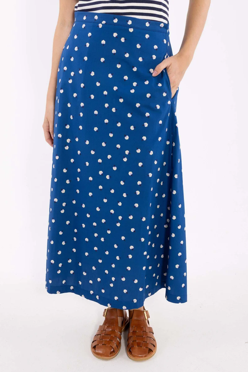Danebrava Poplin Skirt Dark Blue LILFLUFFERS