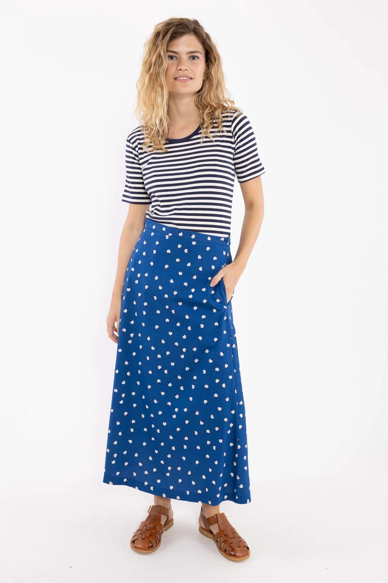 Danebrava Poplin Skirt Dark Blue LILFLUFFERS