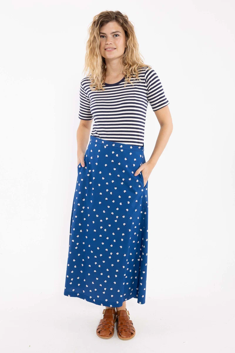Danebrava Poplin Skirt Dark Blue LILFLUFFERS