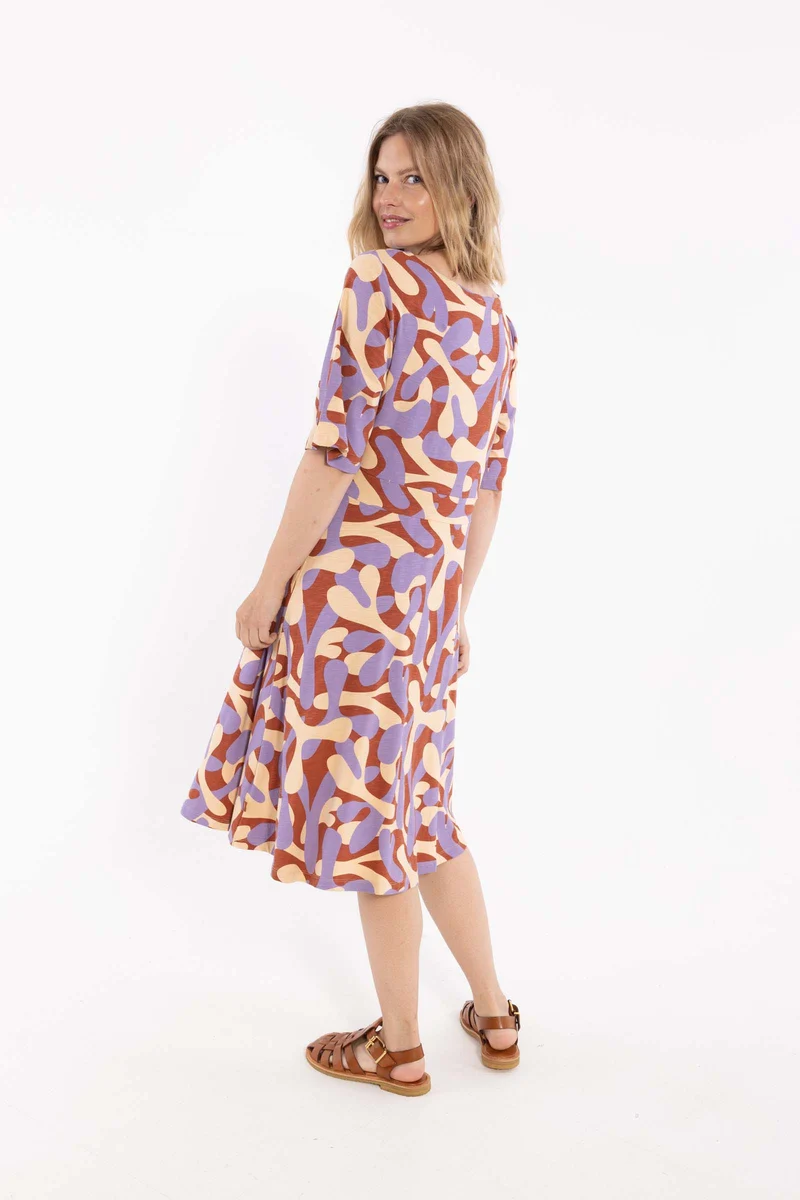 ORGANIC - Daneviborg Slub Dress Light Lilac LAVALAMP