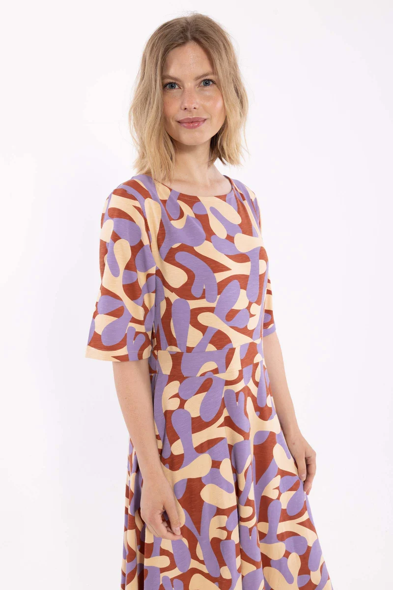 ORGANIC - Daneviborg Slub Dress Light Lilac LAVALAMP