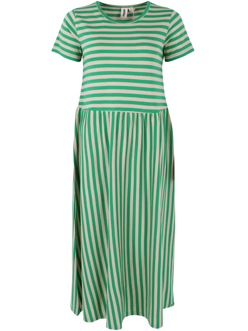 Danekroeyer SS Modal Dress Green/Light Beige