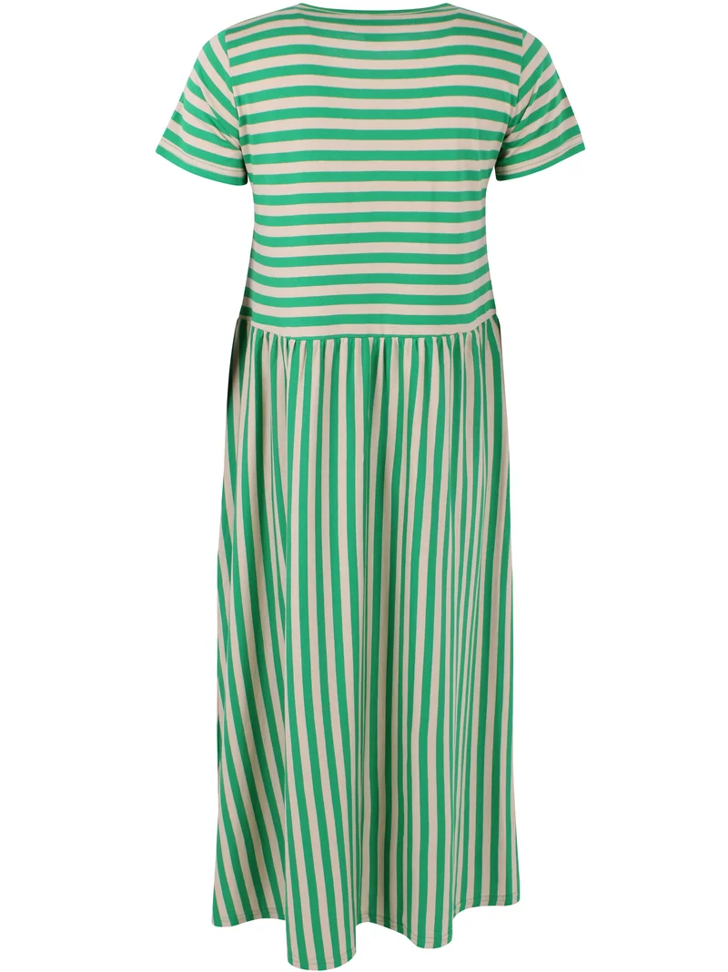 Danekroeyer SS Modal Dress Green/Light Beige