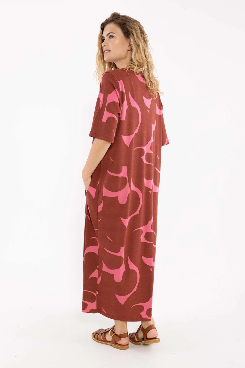Danegladly Interlock Dress Chili/Soft Cherry TROPS