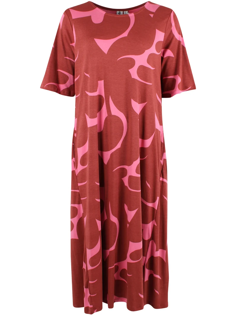Danegladly Interlock Dress Chili/Soft Cherry TROPS