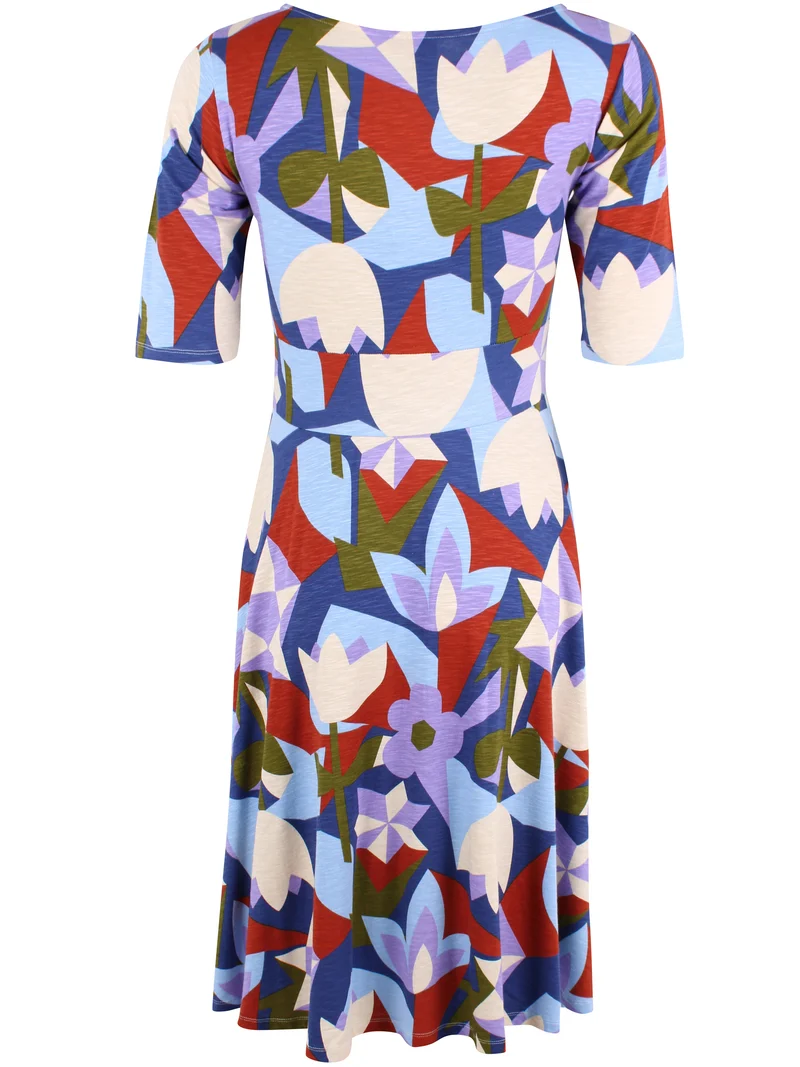 ORGANIC - Danecharlotte Slub Dress Dark Blue GEOFLEUR
