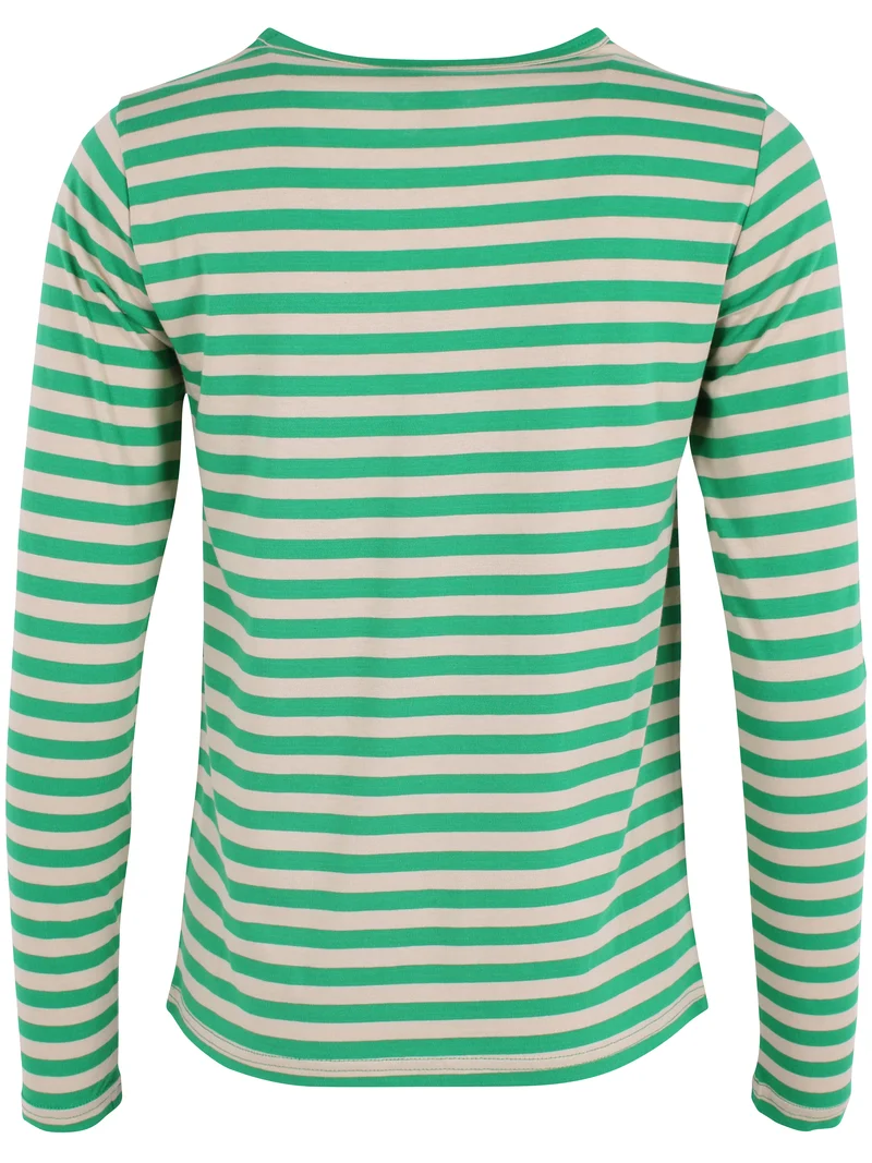 Danejubii Modal Tee Green/Light Beige