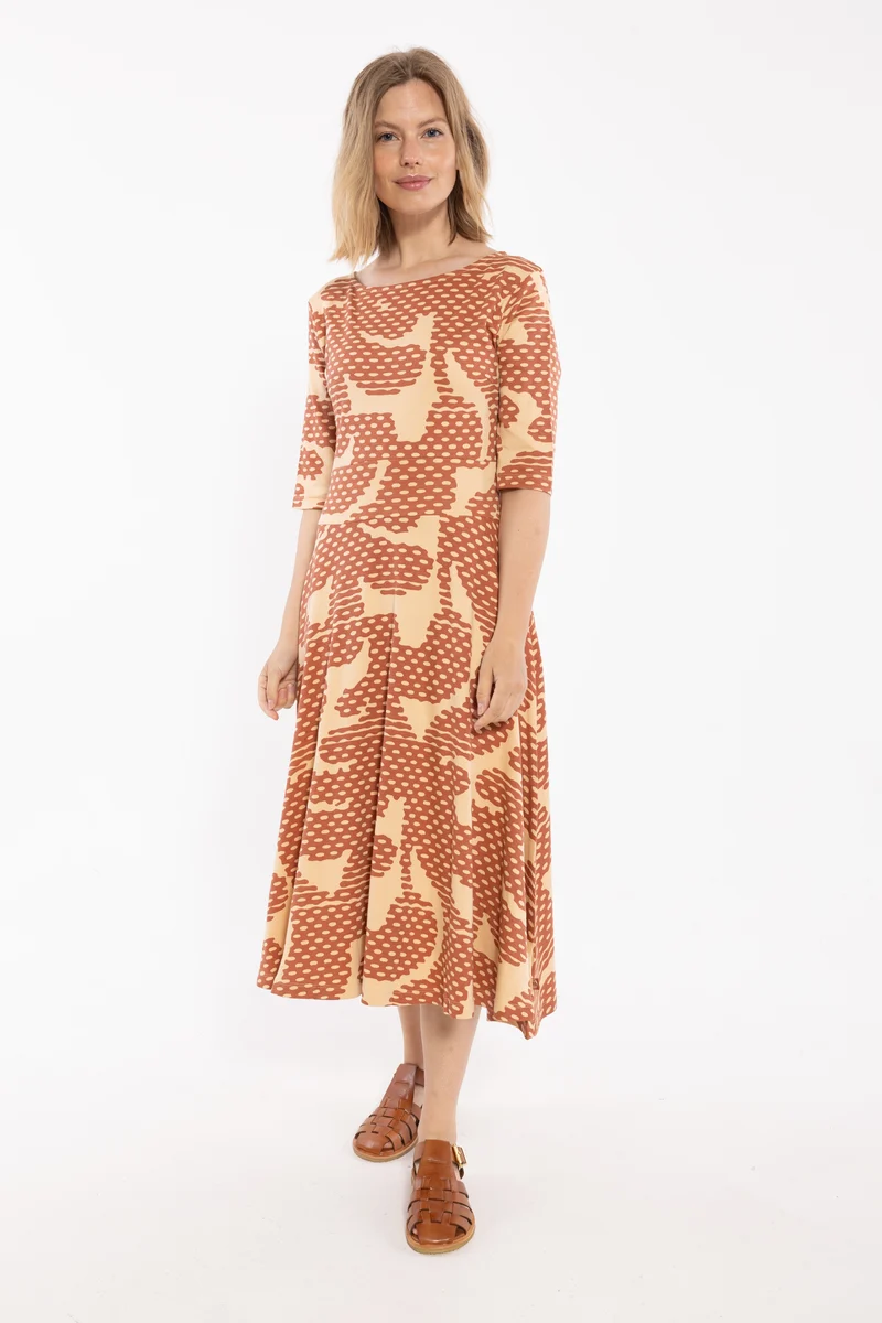 ORGANIC - Danecharlotte Interlock Dress Aragon/Nougat HALFTONE