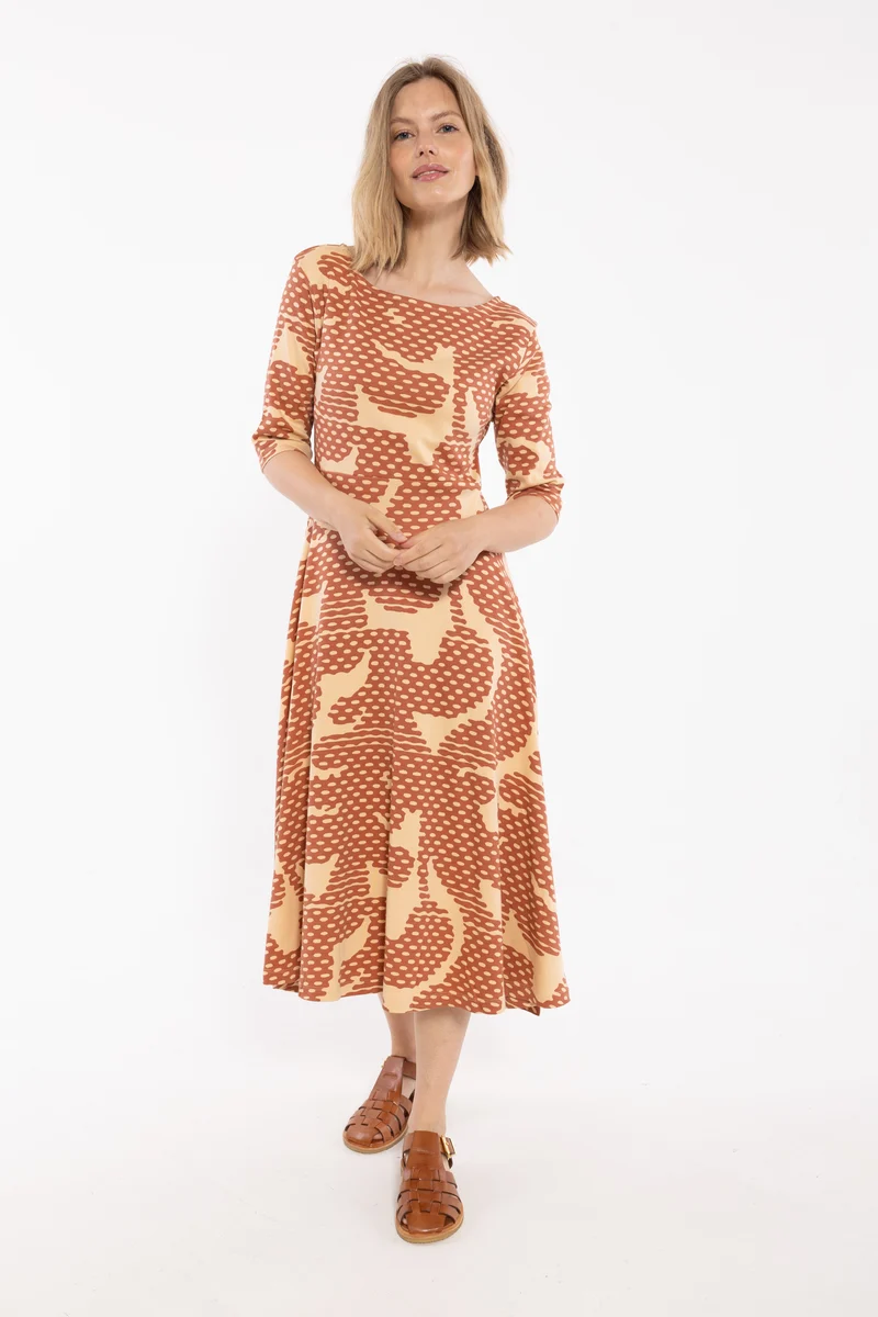 ORGANIC - Danecharlotte Interlock Dress Aragon/Nougat HALFTONE