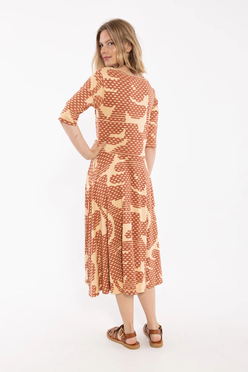ORGANIC - Danecharlotte Interlock Dress Aragon/Nougat HALFTONE